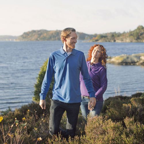 Herre polo med lange ærmer - Billede 18